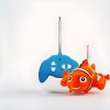 Keiko Mini ClownFish R/C Water Fish RC Toy Bundle -
