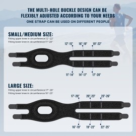 Fit Geno Patella Knee Brace for Women Men, 1-Pack Patellar Tendon Support Strap for Arthritis Tendonitis Running Jumpers Knee Hiking Basketball Volleyball Tennis Squats