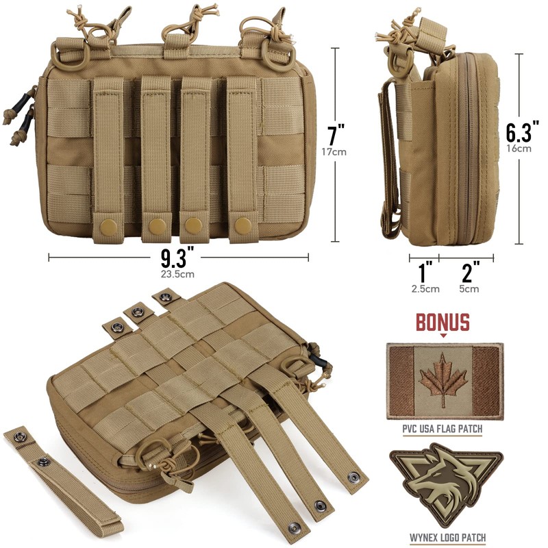 WYNEX Tactical Mag Admin Pouch, Molle Utility Tool Pouch Medical