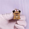Pug Nurse Brooch Red Cross Emergency Medical Badge Puppy Doctor