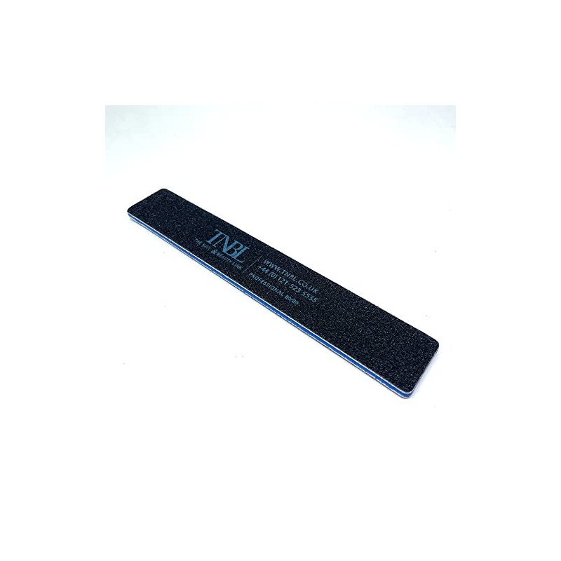 TNBL Nail File Professional Quality (80/80 Grit Square Black) Pack