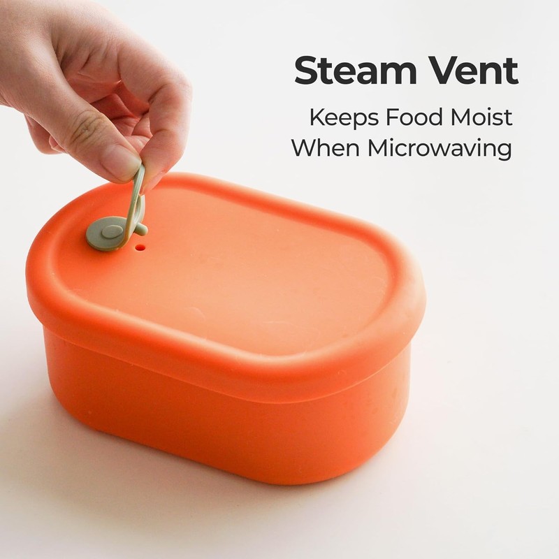 Premium Korean-Made Silicone Airtight Food Container with Steam Vent –
