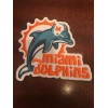 Unbranded MIAMI DOLPHINS Vintage Embroidered Iron On Patch RARE 4"