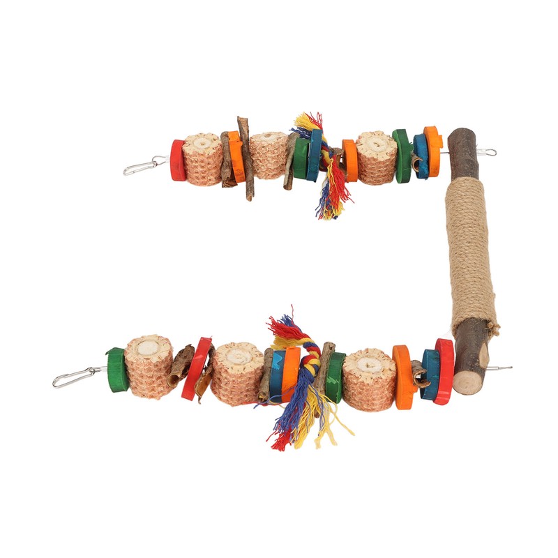 Bird Swing Toy Colorful Beak Grinding Parrot Chewing Perch Toy