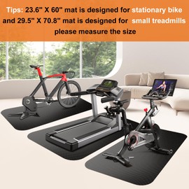 Treadmill Mat,Bike Mat,Stationary Bike Mat,Foldable Treadmill Mat for Hardwood Floors and Carpet.Mat for Exercise Bike,Exercise Equipment Mat for Indoor Cycles, Rowing Machine, Elliptical