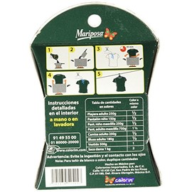 Mariposa Colorante para Ropa, Cristales de color Verde Oscuro Numero 610, 32 g
