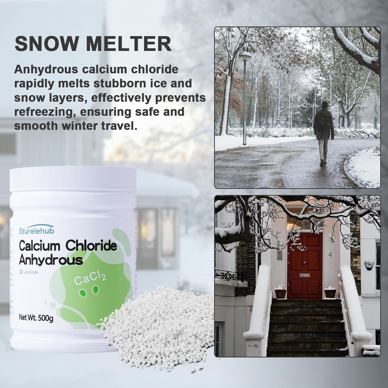 Calcium Chloride Anhydrous, 500g Lab Grade, Calcium Chloride Powder for