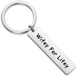 4Trails Wifey For Lifey Stainless Steel Keychain Wife For Life Gift for Your Beloved on Wedding Day Birthdays Valentine's Day Special Occasion