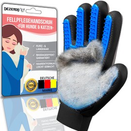 DEZENDO® Premium Fellpflegehandschuh für Hund & Katze | Hundehaare & Katzenhaare entfernen inkl. Massageeffekt | Fellpflege mit dem Katzen Handschuh & Hunde Handschuh | Fellhandschuhe Katze & Hunde