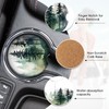 Britimes 2 Pack Car Coaster, Absorbent Ceramic Stone Cork Base