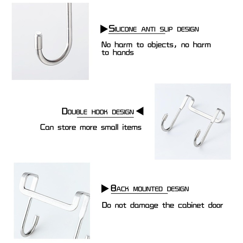 Lumivra 2Pcs Over Door Storage Hooks – Double Hanger for