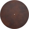 Genuine Leather Turntable Platter Mat - Marbled Brown
