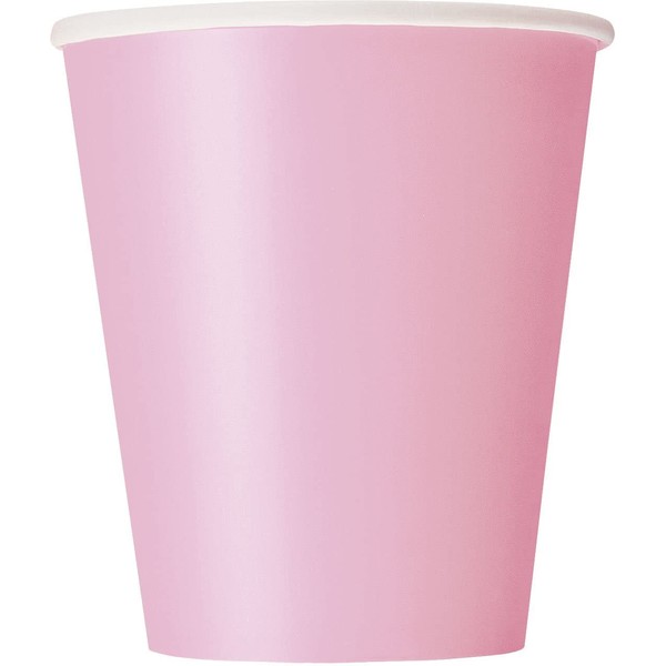 9oz Light Pink Paper Cups, 8ct