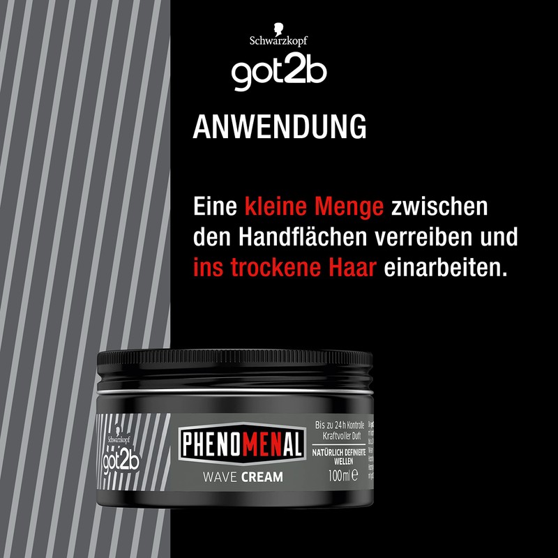got2b Phenomenal Wave Cream (100 ml), Hair Wax for Men