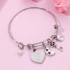 M MOOHAM Women Bracelets with Heart Jewelry - Engraved F
