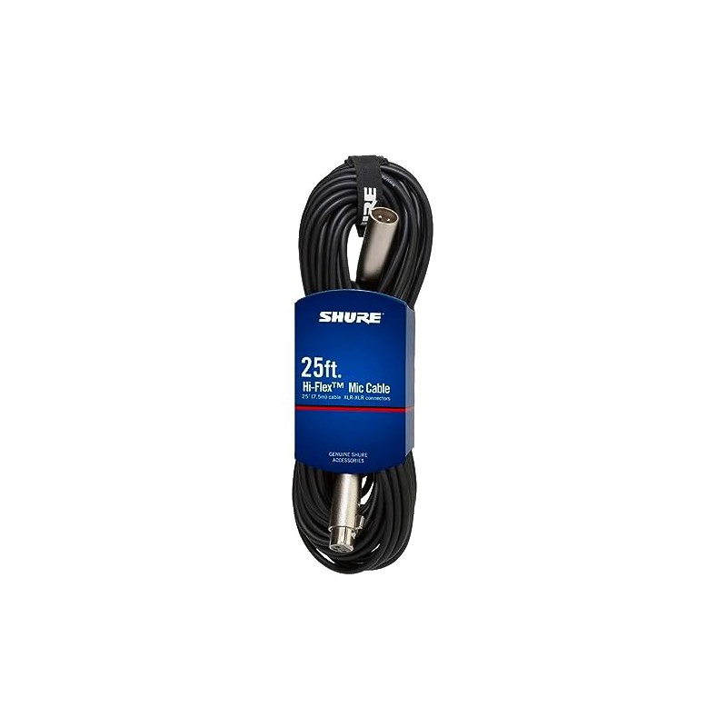 Shure Cable de Micrófono Hi-Flex de 25 Pies con Conectores