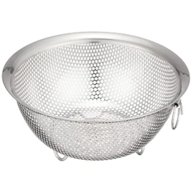 Pearl Metal Corporation Punch Bowl Type Colander 5.1 inches (13 cm) with Feet, Stainless Steel At Aqua HB-4108 Silver