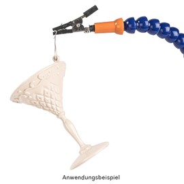 Ideen mit Herz Helping Hands | Third Hand | Soldering Station | Swivelling | Crocodile Clips | with 6 Flexible Arms | Clamping Clips | Easy to Use | Base Diameter 13 cm