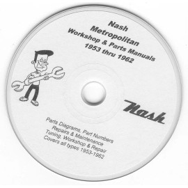 Nash Metropolitan 1953 to 1962 Dealer Automotive Workshop Service Parts Manuals