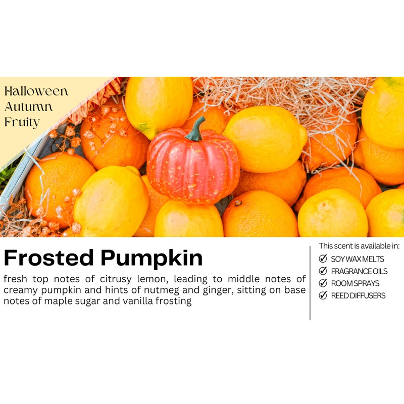 Frosted Pumpkin Highly Scented Soy Wax Melts