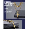 Bandmax Gold Plated Barbed Wire Chain Choker Necklace Set Faith