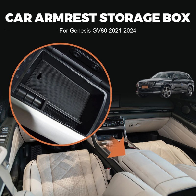 Unbranded For Genesis GV80 2021-2025 Car Center Armrest Storage Box