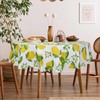 Arquiel Lemon Yellow Round Tablecloth Wipe Clean PVC Waterproof Oilproof