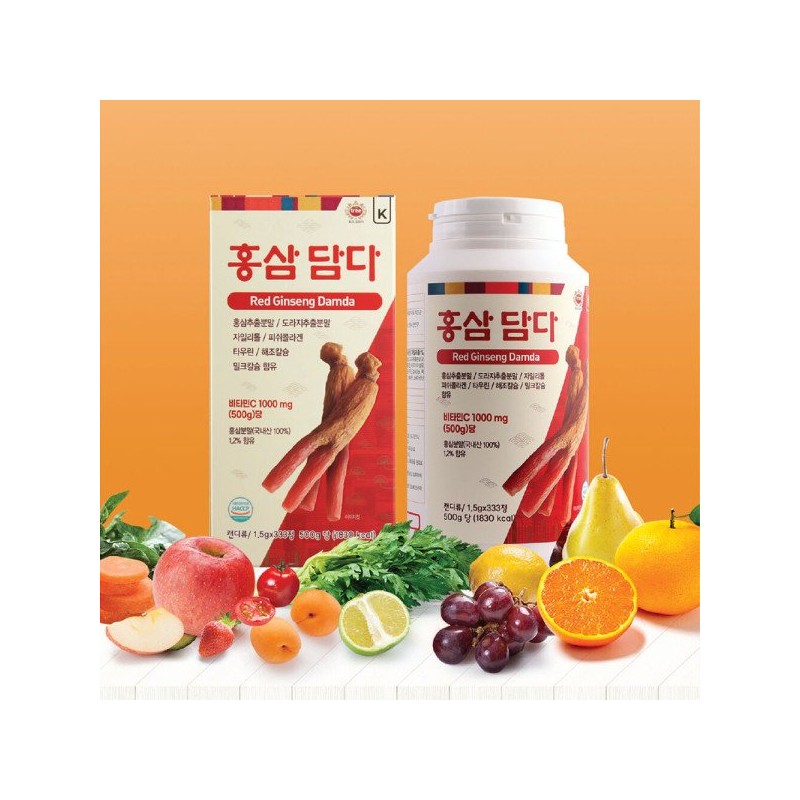 트리코리아 홍삼담다 333정 홍삼추출물 비타민C 타우린 칼슘 Trikorea Red Ginseng