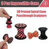 3 Packs Impossible Cone, 3D Printed Spiral Cone Fidget Toy,