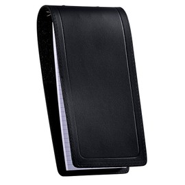 JAY-PEE NYPD Memo Book Note Pad Cover NYC regulation Style Memo Binder with 3 Heavy Metal Rings. Includes 1 Large Size Note Pad 4" x 8 1/2" Made of Full Grain Black Leather