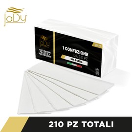 JADY Luxury V Shaped 100% Pure Cellulose Disposable Hand Towels, Heavy Duty and Multifunctional, Disposable Towels (1 Pack - 210 Pieces)