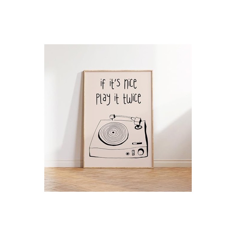 If It's Nice It's Twice Wall Art, Turntable and Record