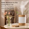 Bamboo Ultrasonic Mini Humidifier, 400ml Quiet Desktop Humidifier with Dual