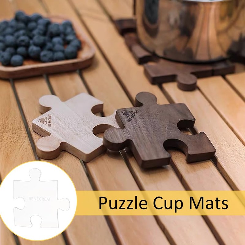BENECREAT Acrylic Puzzle Router Template, 14x14cm Acrylic Handle Cutting Board