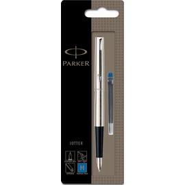 Parker Jotter Stainless Steel Chrome Trim Fountain Pen Medium Nib (Blister Pack)