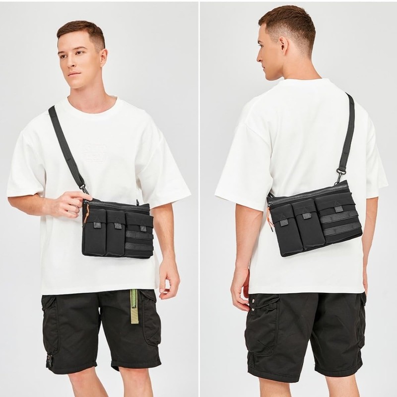 [V.W.V&others] Sacoche Shoulder Bag, One Shoulder Messenger Bag, Large Capacity,