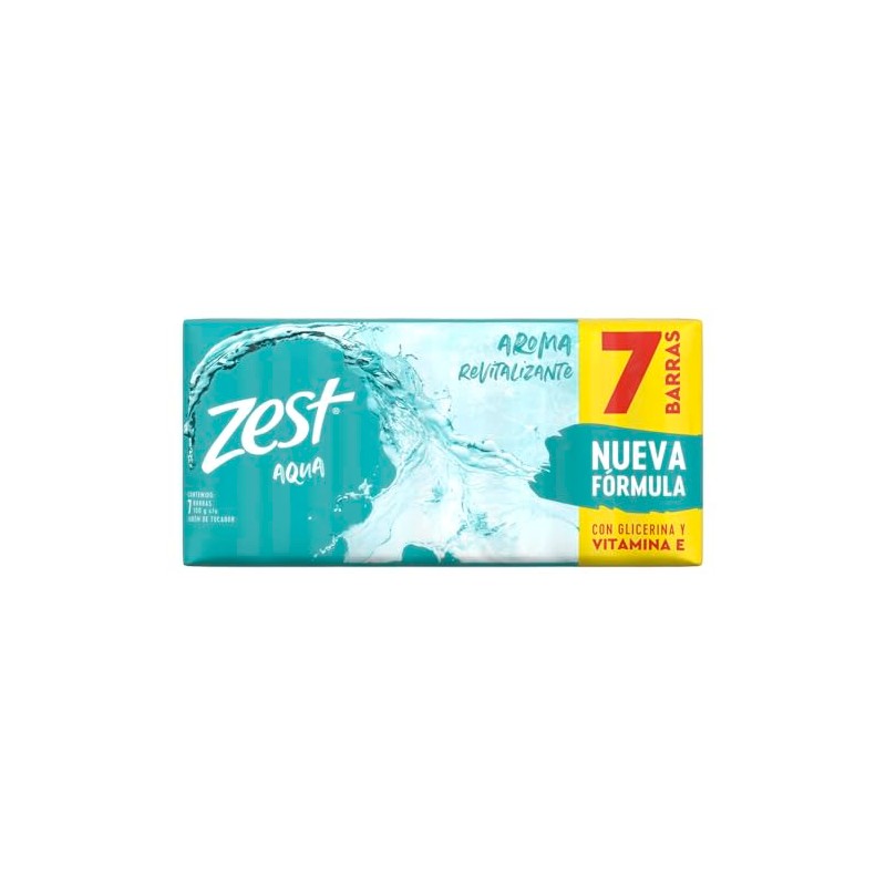 Zest Zest jabon en barra aqua 7 piezas de 100g
