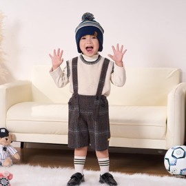 Moon Kitty Winter Hat for Toddler Boy with Ear Flaps - Soft Fleece Lined Baby Beanies Warm Pom Pom Hat for Boys & Girls