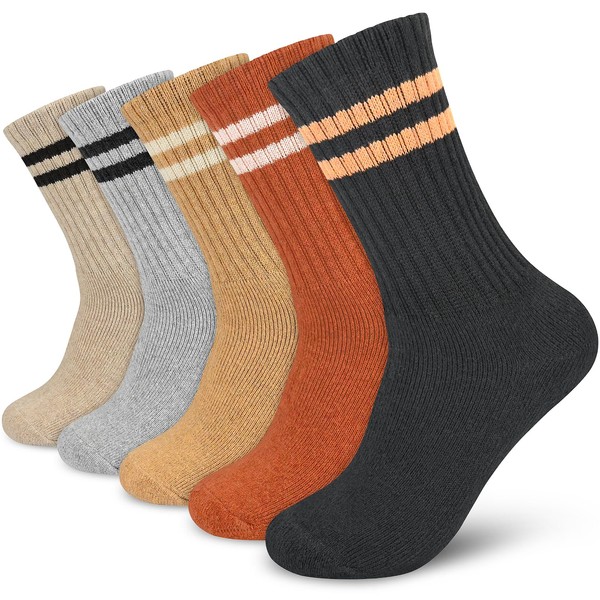 srclo Womens 5 Pairs Merino Wool Thermal Warm Winter Socks