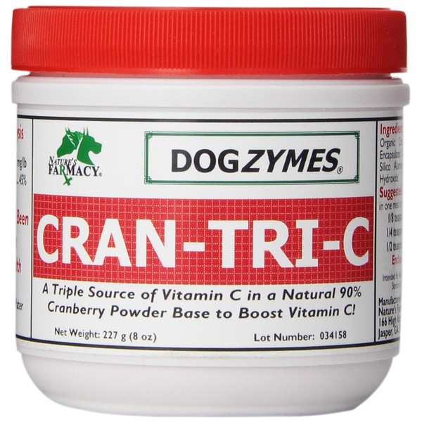 Dogzymes Cran Tri C Urinary Tract Support, Vitamin C Blend, 1418mg per Teaspoon (8 Ounce)