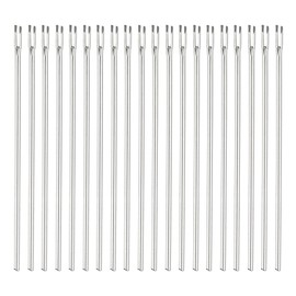 PATIKIL 20 Pcs Doll Hair Rerooting Needles, 0.6mm Doll Hair Knitting Needles Metal Doll Knitting Needles for Doll Hair Making Supplies DIY Crafts Replacement Accessories, Silver Tone