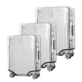 Suitcase Protective Cover, Transparent PVC Suitcase Protective Cover, Set of 3