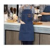 Chef Apron for Men Women Canvas Aprons with 3 Pockets