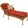 Blazing Needles Indoor/Outdoor Rounded Back Chaise Lounge Cushion, 74" x