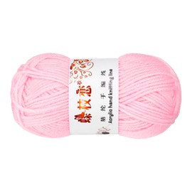 sourcing map Crocheting Yarn, Pink 4 Ply Acrylic Yarn 50g Sport Weight Yarns Bulk Soft and Fluffy Yarns for Knitting DIY Crochet Handicraft Blankets Gift,98 Yards