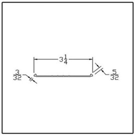 Wayne Dalton Garage Door Bottom Seal Astragal - Wayne Dalton T Type 3.25" Wide - 16 FT   - Bottom Seal