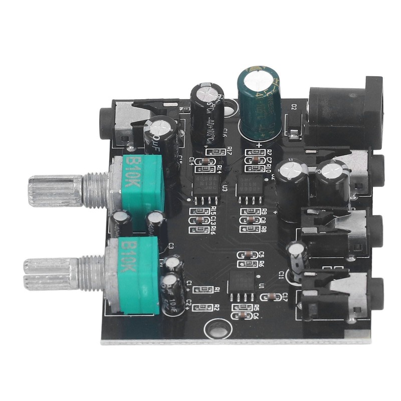 2 Channel Sound Mixer Low Noise Volume Adjustable 2 in