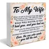 Wife Gifts Romantic to My Wife Quote Wooden Sign Valentines