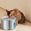 BoBoTails Pet Water Fountain, Automatic Cat Water Dispenser, White (Silver,