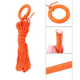 Floating Lifesaving Rope, 30m Safety Rescue Rope Floating Rope Emergency Lifesaving Multifunction Rope with Locking Ring for Boat Camping Outdoor Emergency Aid Survival Floating Rope 50M